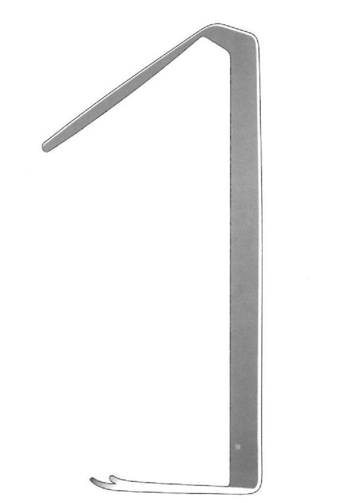 Instrumento de rinoplastia Aufricht - longitud = 11 cm / 4-1/4&quot;, hoja = 50 x 6 mm