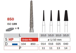 [IU-F104-850-023] Fresas 104 HP de diamantes galvanizados, estándar, Ø 2.3 mm, punta 10 mm