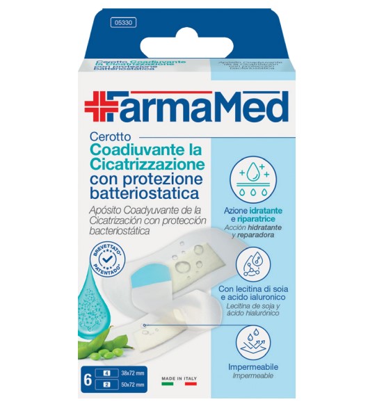 Apósitos Cicatrizantes con Protección Bacteriostática de FarmaMed, 2 Tamaños